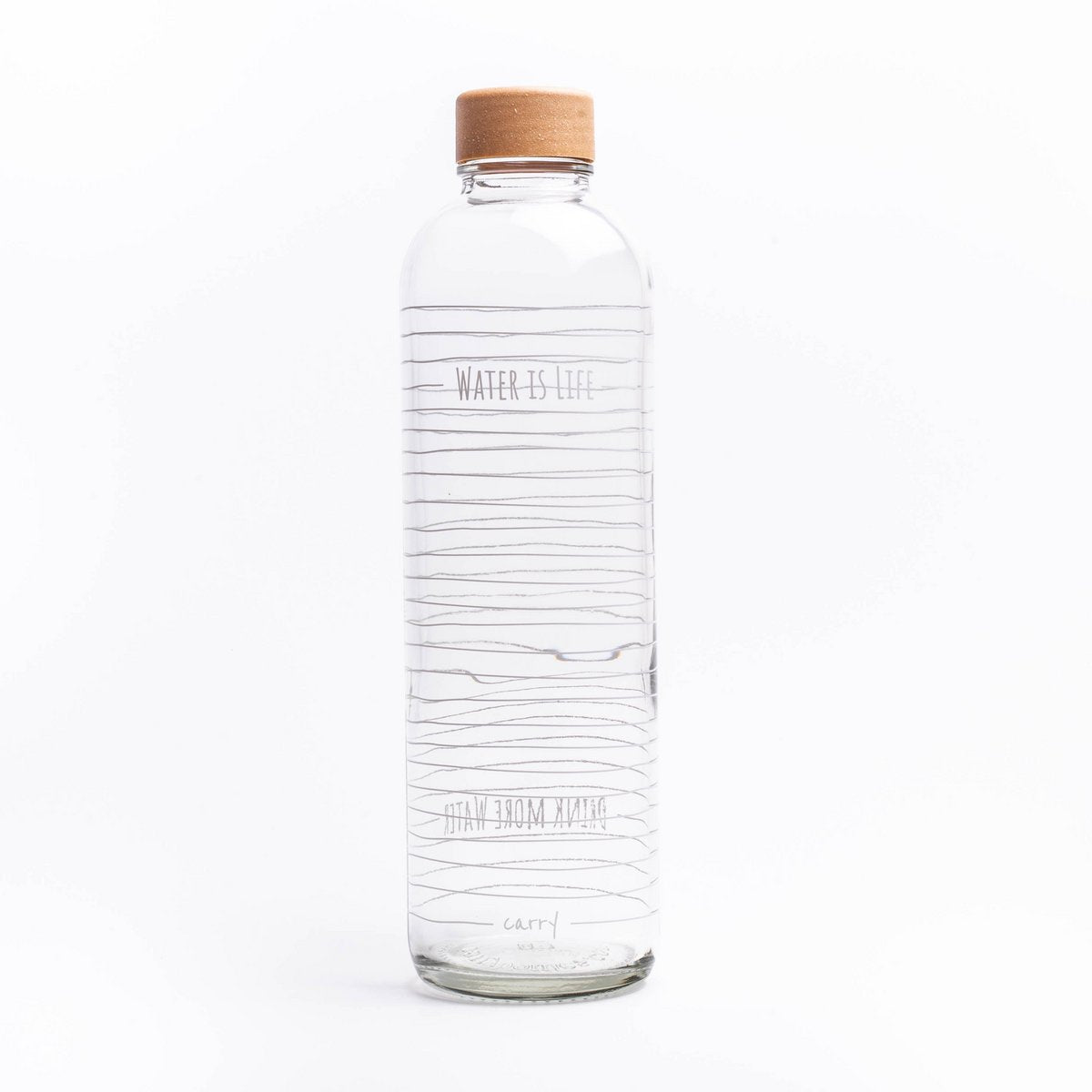 CARRY Glasflasche – Water is Life 1,0 L