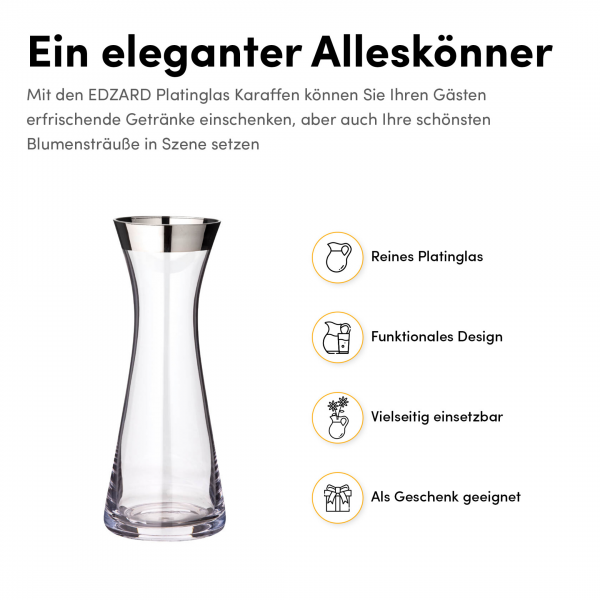 Karaffe aus Kristallglas 0,8 L