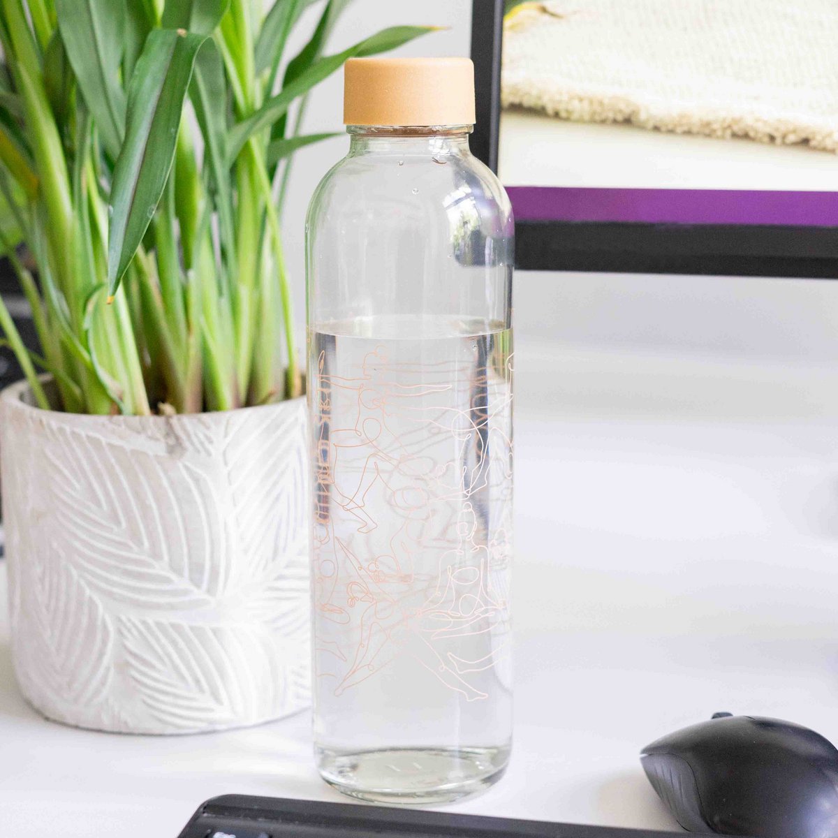 CARRY Glasflasche – Inhale & Exhale 0,7 L