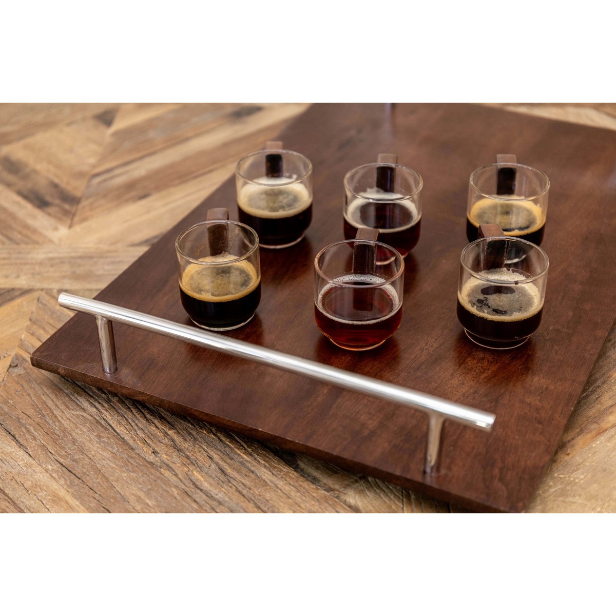Glaskaffeetassen mit Holzgriff – 6er Set