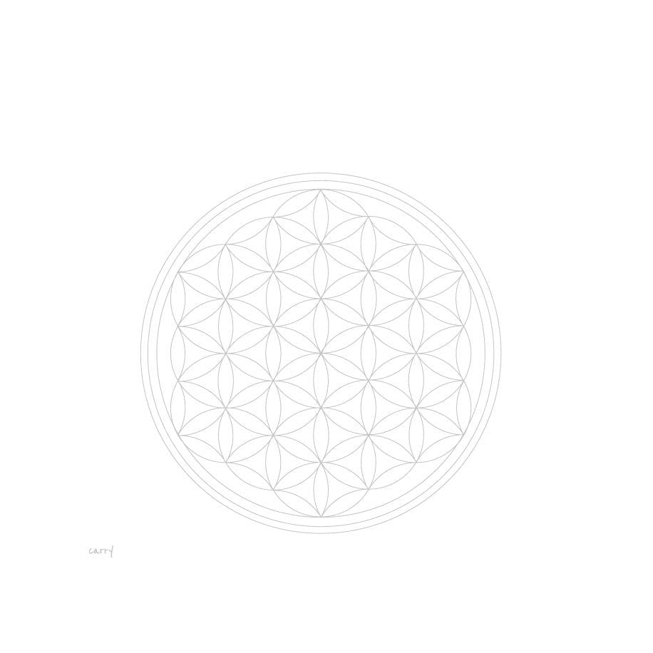 CARRY Glasflasche – Flower of Life 0,7 L