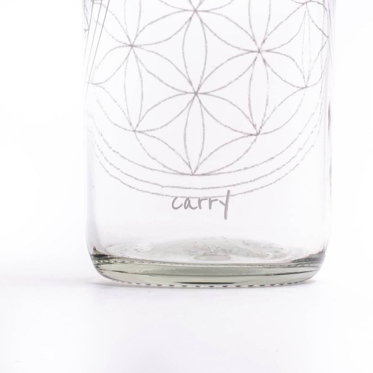 CARRY Glasflasche – Flower of Life 0,7 L