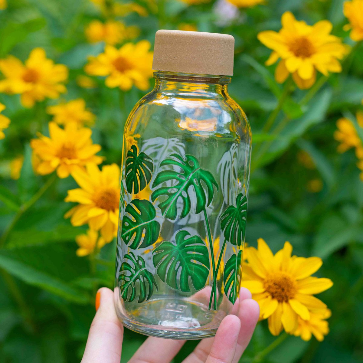 CARRY Glasflasche – Green Living 0,4 L