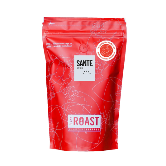 Sante Cafe Creme Arabica kaufen Rote Verpackung von Blank Roast Plantagenkaffee